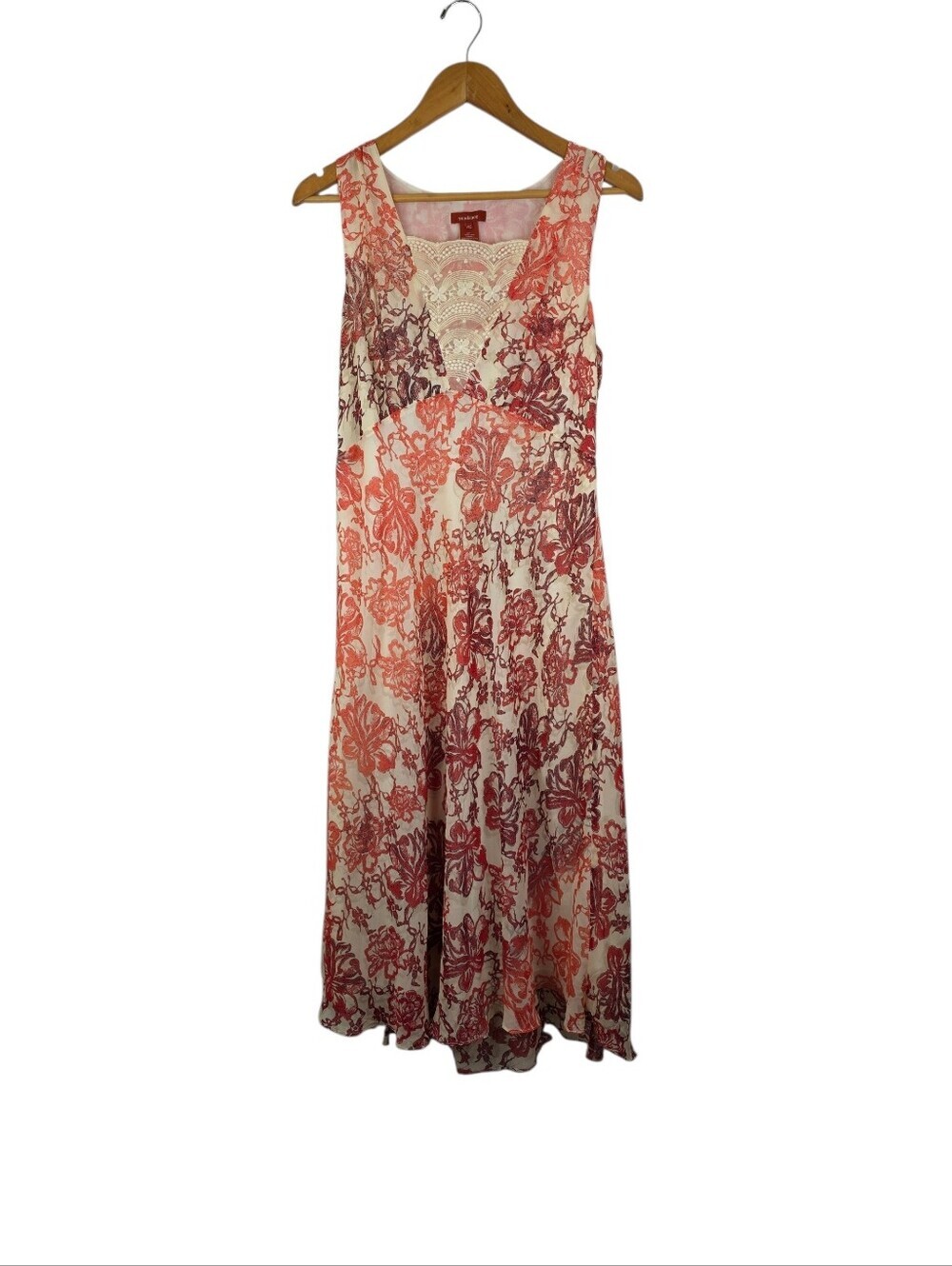 Sundance Women's 12 Petite Silk Maxi Dress Dusty Rose Floral Cottagecore Fairy